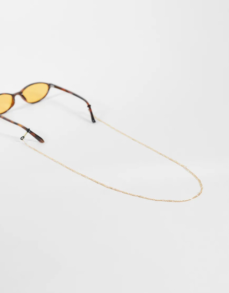  Asos Design Figaro Sunglasses Chain In Gold 