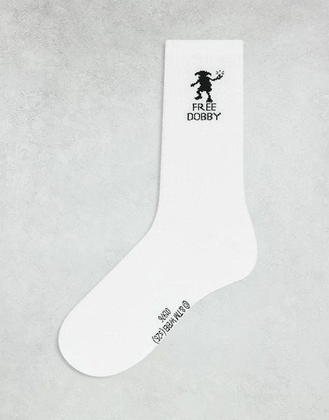  Asos Design Harry Potter Dobby Sock In White 