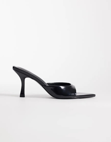 Asos Design Hotline Pointed Heeled Mules In Black 