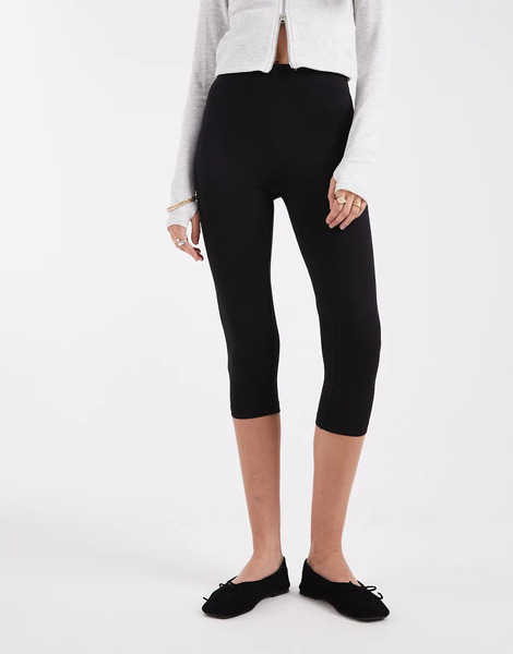  Asos Design Jersey Capri Legging In Black 