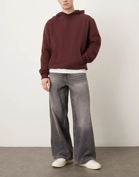  Asos Design Loose Jeans In Washed Grey 