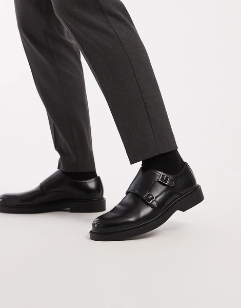  Asos Design Monk Shoes In Black 