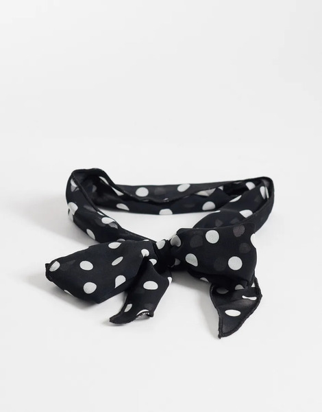  Asos Design Neckerchief In Polka Dot Multi 