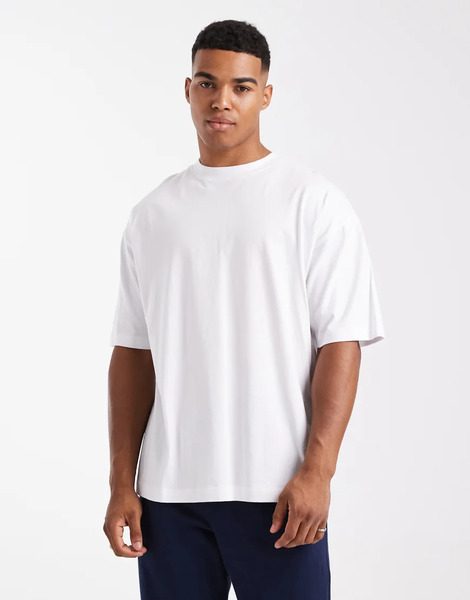  Asos Design Oversized Half Sleeve T Shirt In White 