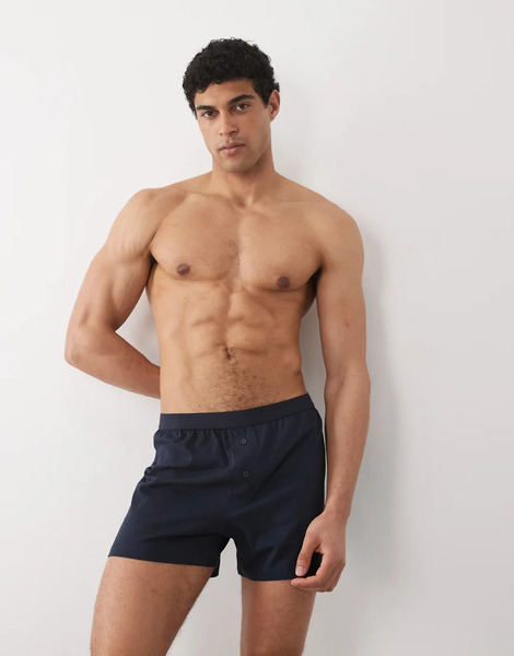  Asos Design 2 Pack Boxer In Navy And Grey Multi 