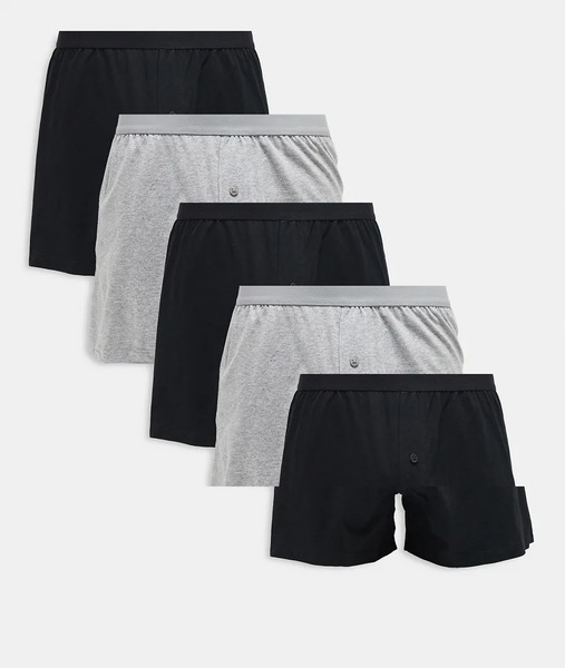  Asos Design 5 Pack Boxers In Multi 