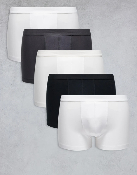  Asos Design 5 Pack Jersey Trunk In Multi 
