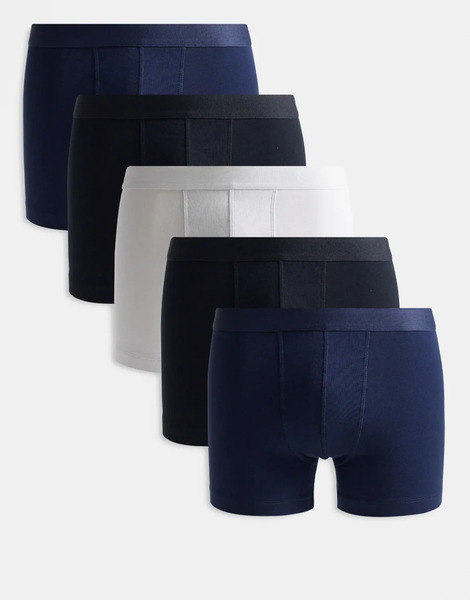  Asos Design 5 Pack Trunk In Multi 
