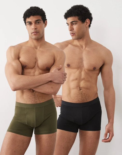  Asos Design 2 Pack Trunks In Multi 