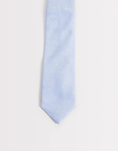  Asos Design Paisley Tie In Blue 