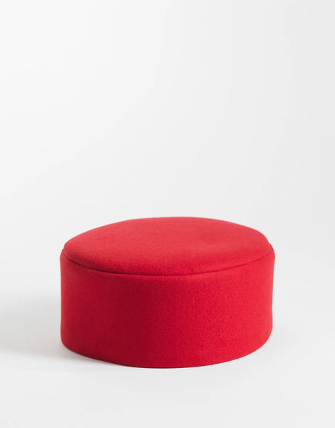  Asos Design Pillbox Hat In Red 