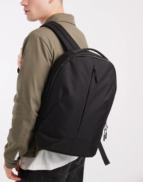  Asos Design Ripstop Backpack In Black 