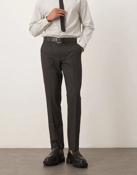  Asos Design Slim Suit Trousers In Grey 