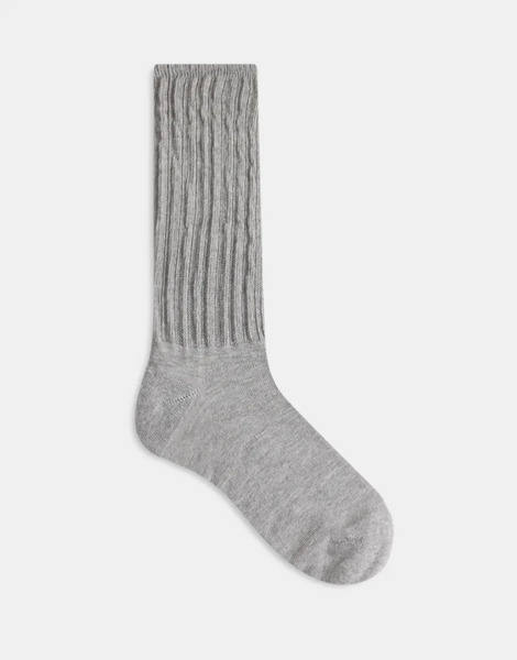  Asos Design Slouchy Socks In Light Grey 
