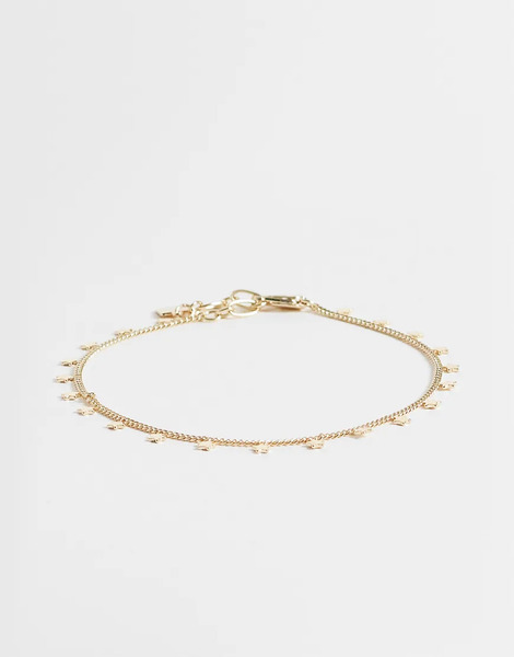  Asos Design Star Drop Gold Anklet Chain 