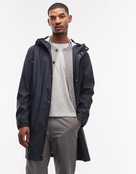  Asos Design Stormmax Waterproof Parka In Navy 