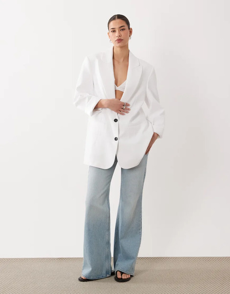  Asos Design Tailored Relaxed Mensy Blazer In White 