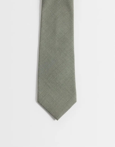  Asos Design Textured Tie In Green 