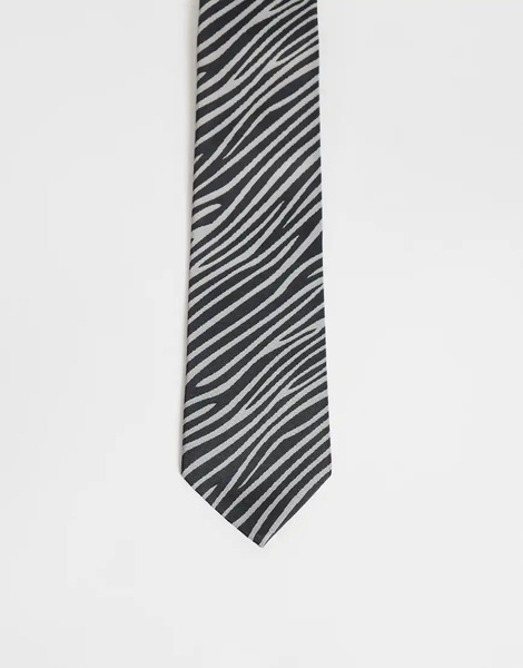  Asos Design Tie In Zebra Print Multi 