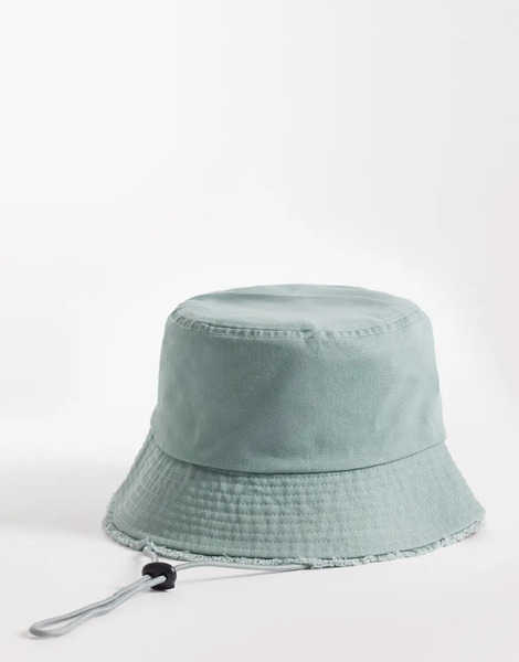  Asos Design Washed Bucket Hat In Blue 