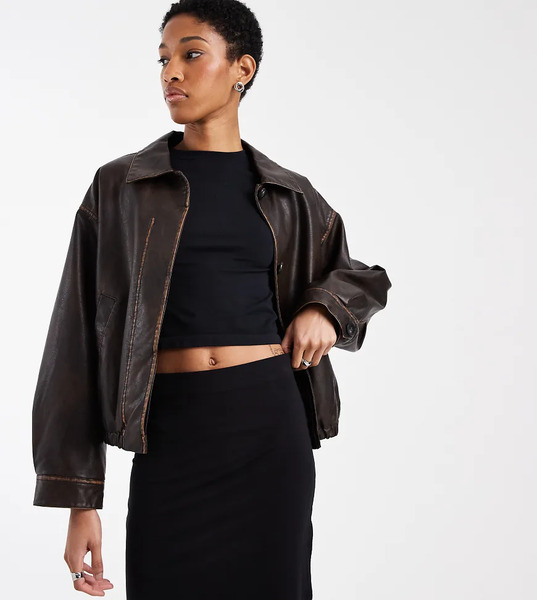  Asos Design Tall Jersey Mini Skirt In Black 