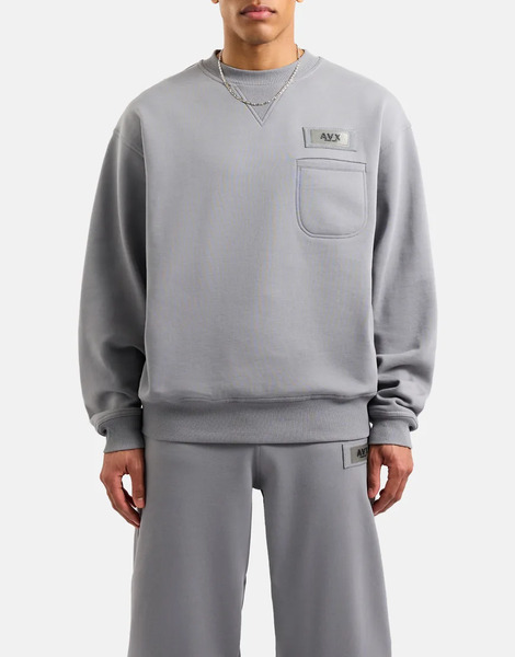  Avx Tex Long Sleeve Sweatshirt In Shadow Grey 