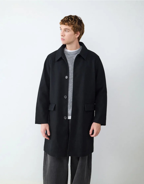  Balmohk Long Coat In Black 