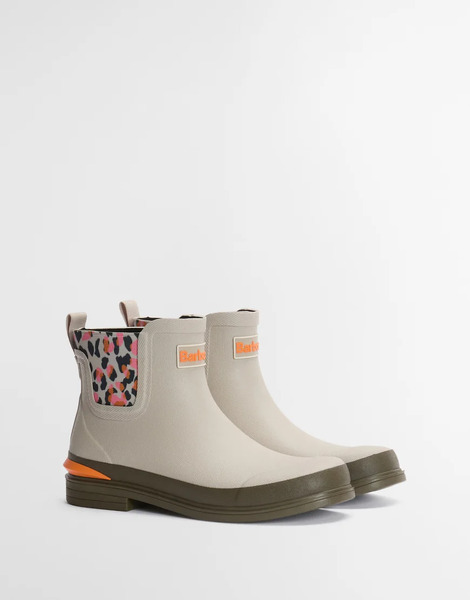  Barbour Abbeyfield Packable Wellington Boots In Stone Neutral 