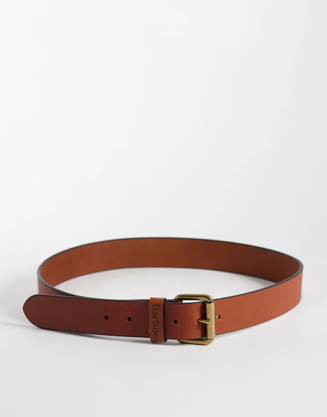  Barbour Allanton Leather Belt In Brown 