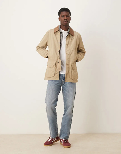  Barbour Ashby Showerproof Jacket In Stone   Stone Neutral 