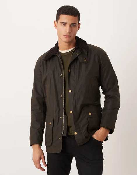  Barbour Ashby Wax Jacket Olive   Mgreen 