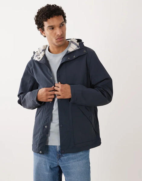  Barbour Baywick Showerproof Hooded Jacket In Navy 