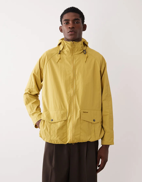  Barbour Re Engineered Wading Hooded Toggle Jacket In Golden Yellow 