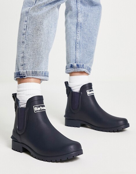  Barbour Wilton Chelsea Wellington Boot In Navy 