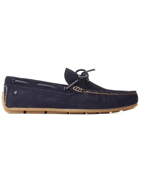  Base London Brooks Driver Shoe In Navy 