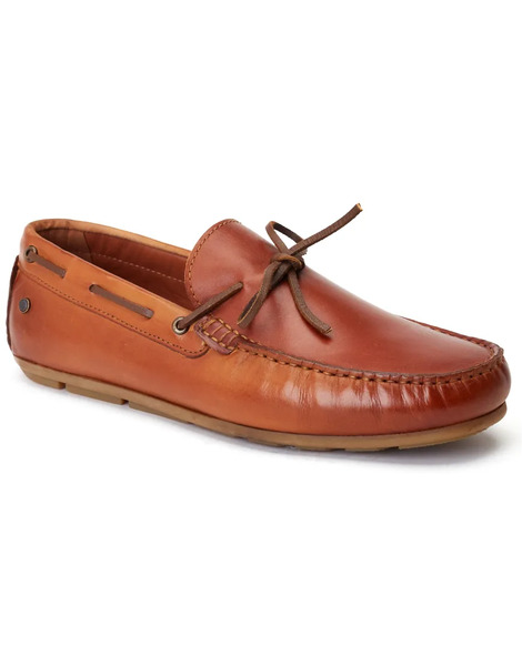  Base London Brooks Driver Shoe In Tan Brown 