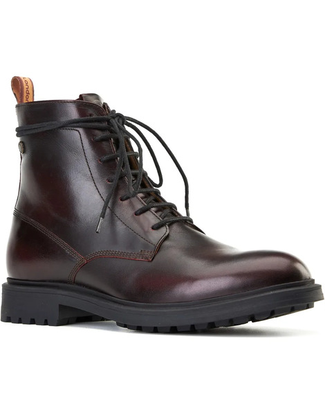  Base London Brunel 7 Eyelet Boot In Wine Red 