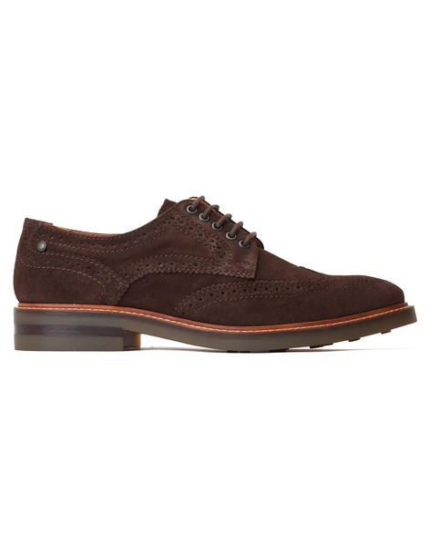  Base London Hatfield Brogue Shoe In Brown 