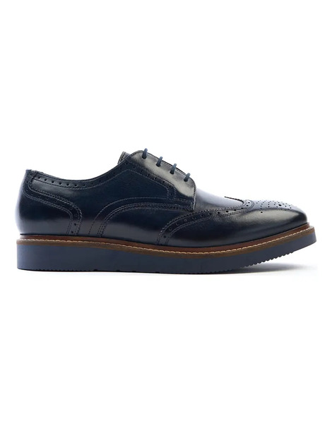 Base London Joe Brogue Shoe In Navy 