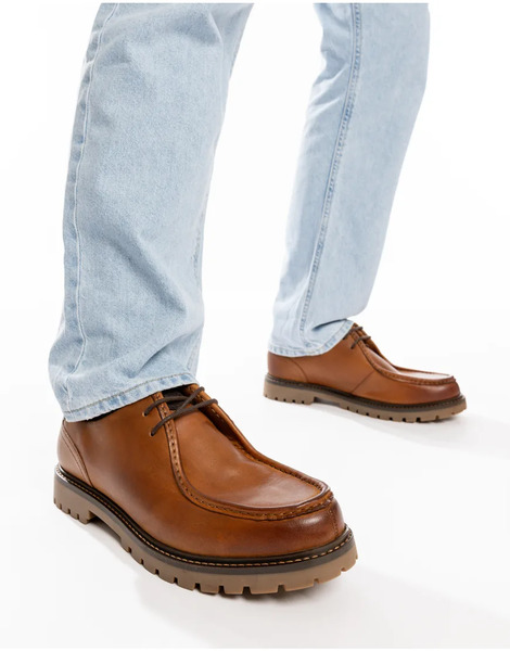  Base London Karbon Wallabe In Tan Leather Brown 