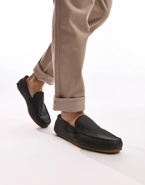  Base London Moss Driver Mocc In Navy 