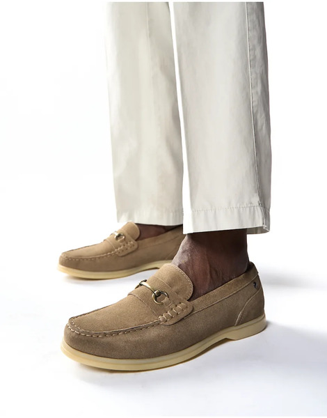  Base London Snapper Loafer In Tan Brown 