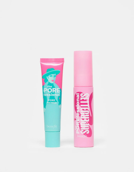  Benefit Porefessional On Lock Full Size Pore Primer & Mini Setting Spray Duo Worth 48 Neutral 