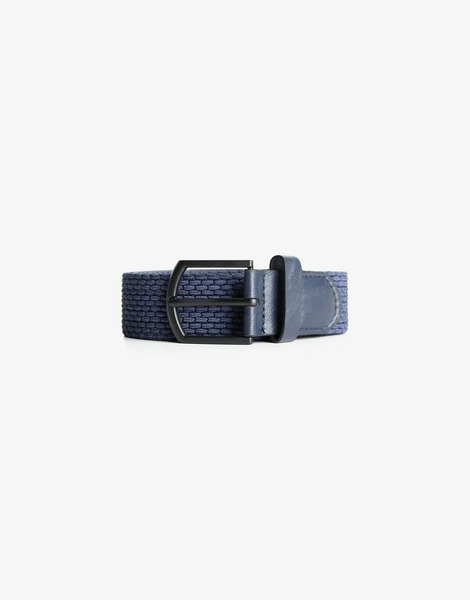  Bershka Braided Belt In Blue Navy 