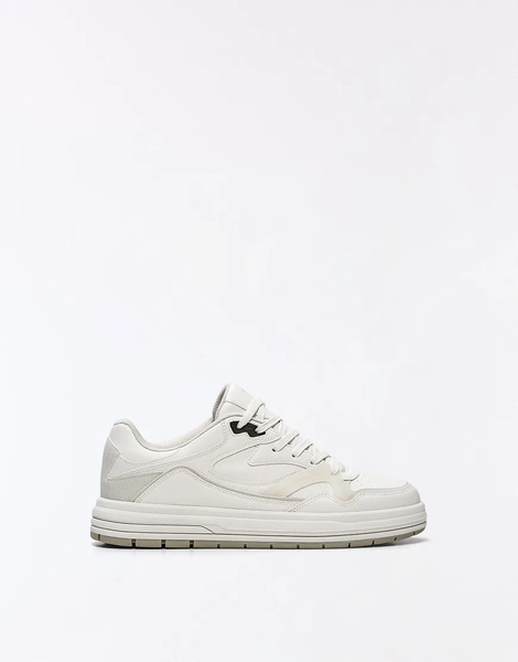  Bershka Chunky Trainers In White 