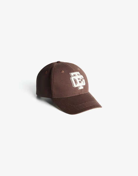  Bershka Embroidered Cap In Brown 