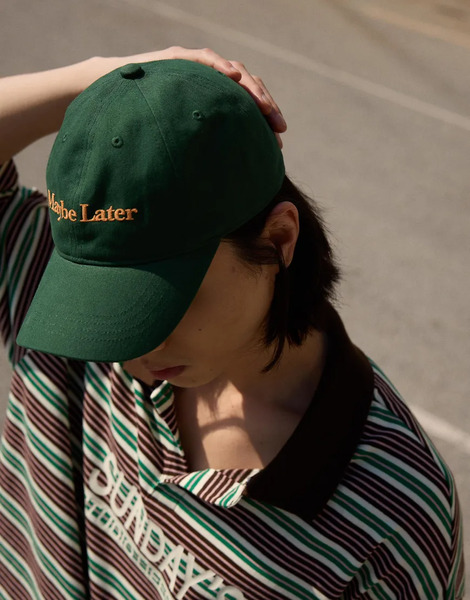  Bershka Embroidered Cap In Green 