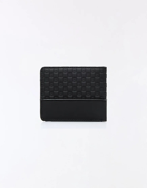  Bershka Leather Effect Wallet In Black 