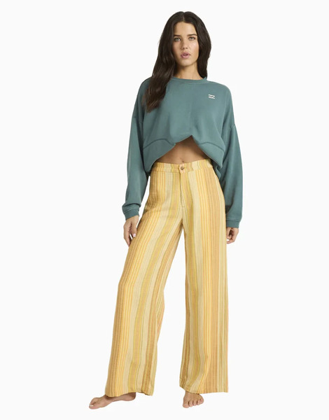  Billabong Hazy Daze Elasticated Trousers In Brown Multi 
