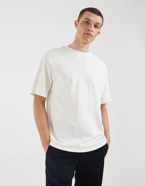  Blend 100% Cotton Oversized T Shirt In White 